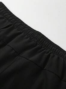 Men's 2-In-1 Compression Running Pants, Moisture-Wicking Outdoor Fitness Tights With Zipper Pockets, Suitable For Gym Training And Hiking Sports Black - Black - View 6