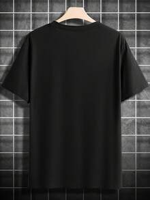 Camicia a maniche corte da uomo, lavata e dall'aspetto vintage, vestibilità ampia con maniche a metà, stampa su entrambi i lati, disponibile in 12 colori per facili abbinamenti, top in stile street-hop americano, adatta per uscite casual, sport e fitness. - Bianco - Visualizzare 8