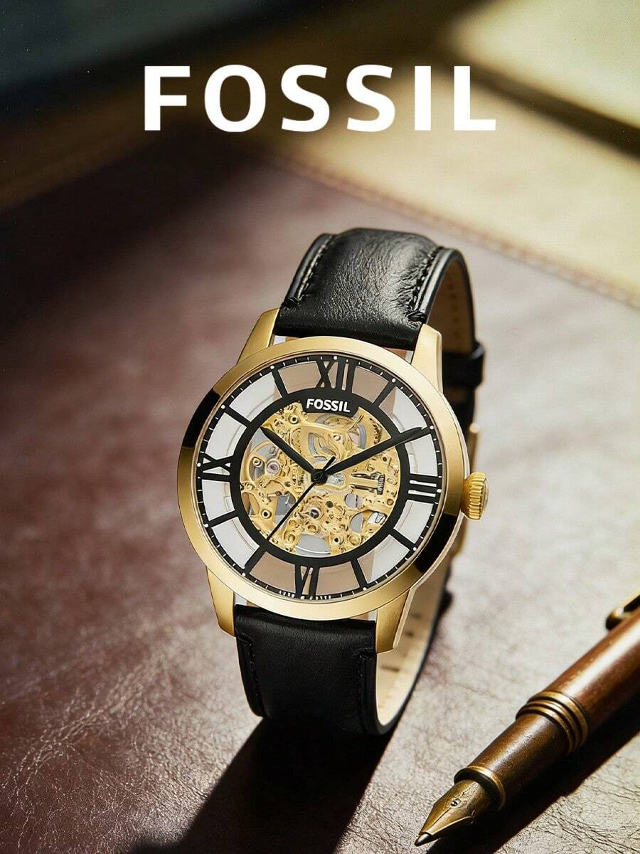 FOSSIL 正式商務手錶:石英平滑機芯,優雅適合會議與晚宴 ME3210 - 金色 - 查看 1
