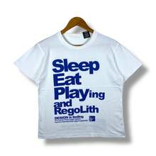 2026 Summer New Arrival Unise Rare!!Japanese Brand REGOLITH Sleep Eat Play Graphic Tee Shirt Size 2 Summer Top Goth Cotton Tops For Women Streetwear Hip Hop Cotton T-Shirt Women Preppy Style Cotton T-Shirt Y2k - White - View 1