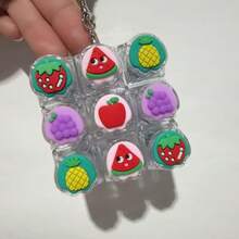 1pc Multi-Key Keycap Stress Relief Keychain - 4/9 Keys Clicker Toy, Adult Stress Relief, DIY Keyboard Style Fidget, Focus And Fun - Color - View 3