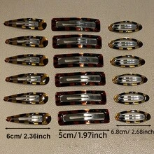 12pcs Women's Leopard Print BB Clips, Small & Medium Fashion Hair Clips, Suitable For Daily Wear, Festivals, And Beach Vacations - Multicolor - View 2