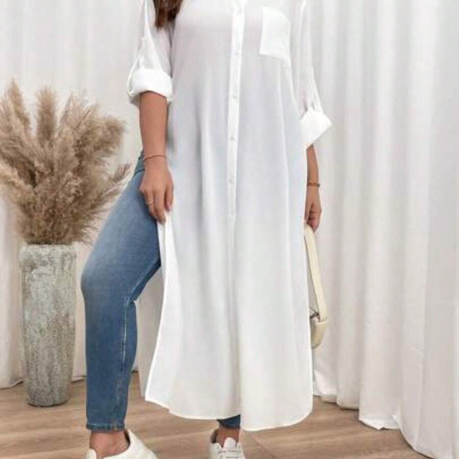 Women Midi Dresses - Putih - View 1