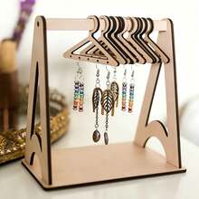 Earring Rack, Mini Hanger Design Jewelry Storage Rack, Suitable For Earrings, Necklaces, Women's Desktop Display Rack, Cute Room Decor And Gift, Hanging Jewelry Storage Rack, Jewelry Tower, Earring Rack Stand, Mini Hanger Design Jewelry Storage Box, Suitable For Earrings, Necklaces, Women's Cute Desktop Display Rack, Room Decor & Gift, Hanging Jewelry Storage Box (Earrings Not Included) - Multicolor - View 4