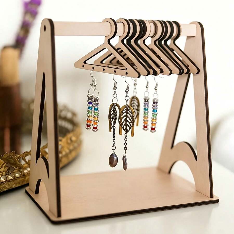 Earring Rack, Mini Hanger Design Jewelry Storage Rack, Suitable For Earrings, Necklaces, Women's Desktop Display Rack, Cute Room Decor And Gift, Hanging Jewelry Storage Rack, Jewelry Tower, Earring Rack Stand, Mini Hanger Design Jewelry Storage Box, Suitable For Earrings, Necklaces, Women's Cute Desktop Display Rack, Room Decor & Gift, Hanging Jewelry Storage Box (Earrings Not Included)