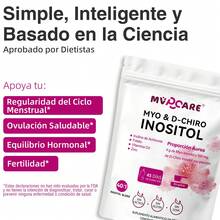 Inositol y D-colina en polvo | Proporción áurea 40:1 | Suministro para 135 días | MVPCARE con ácido fólico + vitamina D3 + zinc, suplemento dietético especializado para mujeres en polvo | Regula el equilibrio hormonal femenino, favorece la salud ovárica. - Tres bolsas - Ver 2