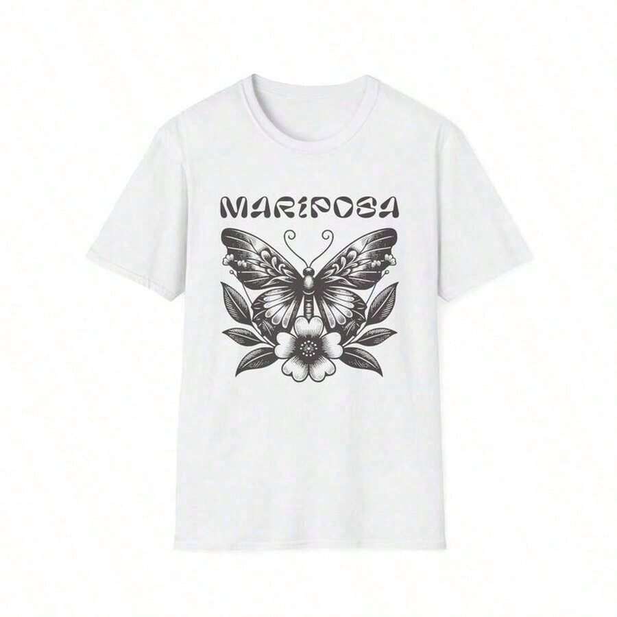 Easy Tiger T-shirt, från Tiger Boxy, Vintage Tigers Crop Top, Easy Tiger, Retro Tiger, Easy Tiger T-shirt tillverkad av högkvalitativ 220g bomull, ren vintagebomull, sommarkläder för kvinnor, minimalistiska tryckta grafiska t-shirts, mjukt och andningsbart tyg, bekväm och lös, lämplig för vardagsbruk, perfekt för avslappnat kontorskläder, vår- och sommarlook, elegant och ungdomlig design - Unisex sommar-casual vintage tryckta bomulls-T-shirts för par. - Vit 3 - Visa 1