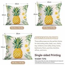 4pcs Tropical Fruit & Plant Pattern Pillow Covers, Single-Sided Printed Cushion Covers, Suitable For Living Room, Sofa, Bedroom Decor, Without Pillow Insert, 40x40cm/45x45cm/50x50cm - Multicolor - View 3