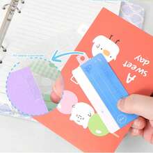 Lindas pegatinas transparentes de refuerzo para anillos de hojas sueltas, pegatinas autoadhesivas protectoras de agujeros, adecuadas para postales y páginas de planificador, útiles escolares - Unitalla - Ver 2