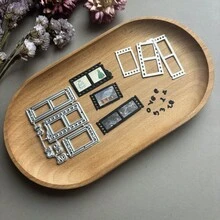 1 cái khuôn cắt kim loại mini hình tem bưu chính sáng tạo | khuôn dập nổi làm scrapbook, mẫu làm thiệp chúc mừng, phù hợp cho album thiệp, công cụ thủ công làm thiệp handmade - con tem - Xem 16