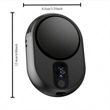 1 pieza Ventilador de cuello portátil, Ventilador multifuncional 3 en 1 recargable por USB - Escritorio, Cuello, Colgante de cintura, Ventilador de mano mini con 5 niveles de velocidad del viento, Pantalla digital LED, Batería de larga duración de 3000mAh, Adecuado para uso en interiores y exteriores - Montado en la cintura - Ver 9
