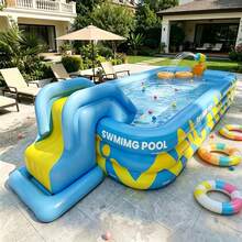 Inflatable Swimming Pool - Thickened Paddling Pool, Suitable For Summer Family Entertainment, Pet Bathing And Outdoor Water Parties, Made Of Durable PVC Material, Inflatable Pool Suitable For All 4 Seasons, Fit For Adult & Family Outdoor Use - A - View 11
