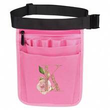 1pc Nursing Tool Waist Bag Nurse Medical Bag Rose Gold Initials A To Z Letter Pattern Multifunctional Adjustable Multi-Insert Bag, Pet Medical Care Bao Universal Multi Pocket Nurse Fanny Pack Multi Pocket Waist Organizer Belt With Adjustable Waist Strap Work Pocket Medical Supplies Storage Waist Pouch Organizer Pouch - Pink - View 32