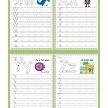 26 Alphabet Uppercase & Lowercase English Tracing Book For Elementary Students, Pen Control Training, Preschool To Primary Transition, Handwriting Practice Workbook, Sketchbook - Alphabet Workbook - Fish - View 10