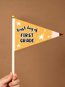 1/10/20 Customized Opening Ceremony Flags, School Photo Props, Flags For School Reunion, Decoration For School Party, School Reunion Gifts, Returning To School Items, Classroom Decorationsschool Essentialsschool Supply's - Multicolor - View 17