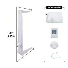 1pc Window Sealing Cloth (With Adjustable Tube Sleeve And Cable Ties), Multiple Sizes Available, Portable Air Conditioner And Dryer Window Sealing Kit, Universal Window Sealing Strip, Suitable For Various Portable Air Conditioning Devices - White - View 6