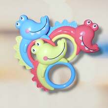 1 Piece Baby Rattle Set In Yellow, Blue, And Pink | Sensory And Educational Toy - Pink - View 4