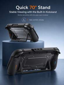 2 Full Body Protective Case Set - Armor-Grade PC Hard Back + TPU Bumper, Ergonomic Thick Silicone Handles, 8-Card Slot Storage Cover With 70° Foldable Stand, Scratch-Resistant Portable Accessories For NS2 Console, Includes Joystick Caps - Best Gift Compatible With Switch Players - Multicolor - View 6