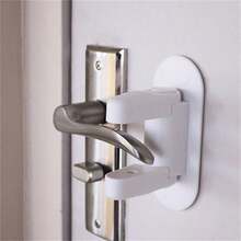 1pc Plain Lock, White Plastic Door Lock Protector For Household - White - View 5