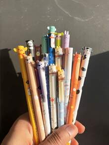 10pcs Animal Shaped Erasable Pen Set, Built-In Thermal Erasure Function, Back To School Supplies, Teacher Reward Student Gift - Multicolor - View 7