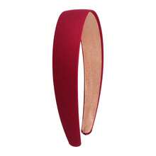 1PC Navy Blue Plain 2.8cm Wide Fabric Covered Plastic Headband - Navy Blue - View 6