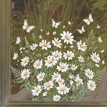 1片 20*20cm 波希米亞風夏季雛菊蝴蝶窗貼，花卉草地玻璃裝飾貼紙，田園風可移除防水PVC森林居家裝飾 - 1PC - 查看 5