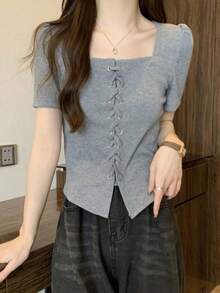 Women Tops - Grey - View 3