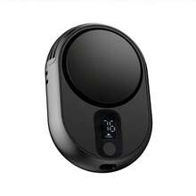 1 pieza Ventilador de cuello portátil, Ventilador multifuncional 3 en 1 recargable por USB - Escritorio, Cuello, Colgante de cintura, Ventilador de mano mini con 5 niveles de velocidad del viento, Pantalla digital LED, Batería de larga duración de 3000mAh, Adecuado para uso en interiores y exteriores - Montado en la cintura - Ver 12