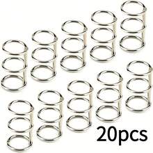 20 piezas de clips de anillas metálicos plateados de 0.8 pulgadas de diámetro interno - perfectos para cuadernos, álbumes de fotos y diarios de viaje DIY, esencial para volver a la escuela - Plateado - Ver 14