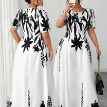 Plus Size Dresses - สีเขียวเข้ม - ดู 2
