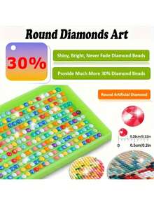 21.65x27.56in Group Activity Diamond Painting Kits - Joyful DIY Craft Project For Social Gatherings, Family Happy Evenings, Team Outings And Seasonal Festivals, Creating Vivid Artworks And Nice Memories With Companions - 圓鑽 - 查看 6