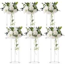 Acrylic Wedding Flower Stand, Transparent Stage Decor, Party Table Aisle Decoration - Clear - View 7