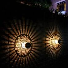 Solar Powered Wall Light, LED Garden Light, Premium Metal Waterproof Solar Table Lamp, Garden Decor Landscape Lighting Fence Light, Outdoor Solar Garden Light, Balcony Decor Gardening Supplies, Suitable For Garden Yard Fence Patio Decoration, Father's Day Gift - Multiple Styles - View 5
