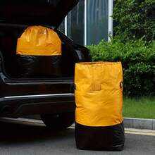 1 pieza Bolsa de mudanza grande y resistente, bolsa organizadora de almacenamiento de plástico plegable y duradera con asas resistentes y cierre con cordón, diseño de gran capacidad, adecuada para ropa, ropa de cama y almacenamiento del hogar, viajes, regreso a la escuela y empaque de mudanza - Multicolor - Ver 10