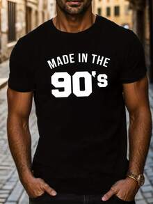 Camiseta casual para hombre de los años 90 - Fibra de poliéster suave, patrón geométrico, cuello redondo, lavable aáquina - Adecuada para todas las estaciones. - Blanco - Ver 10