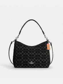 Coach Laurie 31 Classic Small Handbag, Shoulder Bag With Adjustable Strap - Black - View 9
