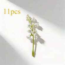 22 pièces de fleurs de marguerites blanches artificielles fraîches avec des fleurs de clochettes blanches réalistes et des tiges vertes, marguerites blanches en plastique, convenant pour les couronnes, les bouquets, les mariages, la décoration de la maison, Pâques, la Saint-Valentin et la Fête des Mères - Multicolore - Voir 10