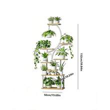 1個室內植物架，多盆植物支架，高角植物架，植物層架，多盆花架，室內/室外植物展示架，適用於露台、花園、客廳、陽台角落和臥室 - 花架 - 查看 6