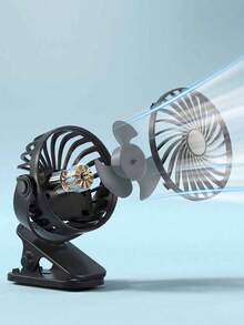 Portable Clip On Fan Rechargeables 720 ° Adjustable With LED Lights Small Desk Fan, Small Powerful 3 Speed Quiet, USB Rechargeable Mini Personal Cooling Fan For Desk Table Home Office Stroller Camping Women Gifts - New 2 - View 7