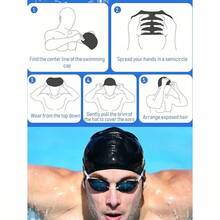 1pc Silicone Swim Cap, Waterproof Non-Slip Comfortable High Elasticity Swim Cap, Unisex Swimming Gear, Beach Essential, Beach Accessory, Pool Float - Multicolor - View 4