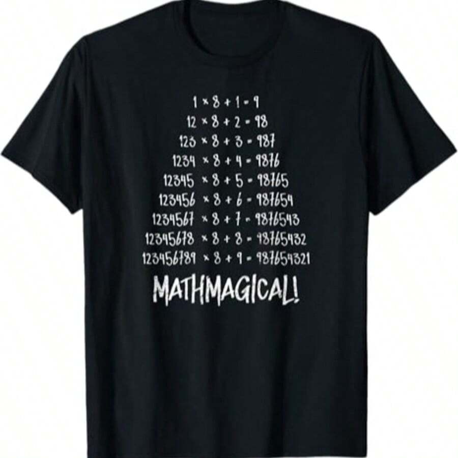 Camiseta MathPatterns Mathmagical - Negro - Ver 1