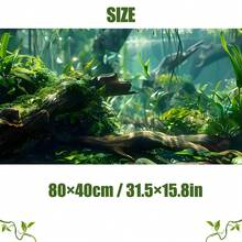 河流風景魚缸背景畫，水族箱背景貼紙，爬蟲籠背景貼紙，自黏式正面，魚缸景觀裝飾，水族箱裝飾 - A - 查看 14