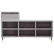 Schuhregal Grau Sonoma 102x36x60 cm Holzwerkstoff - Grau - Übersicht 3