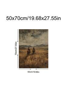 1pc Cowboy Riding Dinosaur Painting Western Jurassic Art, Mountain Landscape Prints, Festival Gift,Suitable For Bedroom,Living Room,Kitchen,Wall Arts,Wall Decor,Home Decor,Room Decor, Canvas Wall Art, Posters, Wall Art With Frame, Optional Frame ﻿ ﻿ - 1PCS - View 15