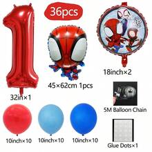 Hasbro Red, Blue, Light Blue Latex & Foil Balloon Set, Superhero Birthday Party Supplies - View 11