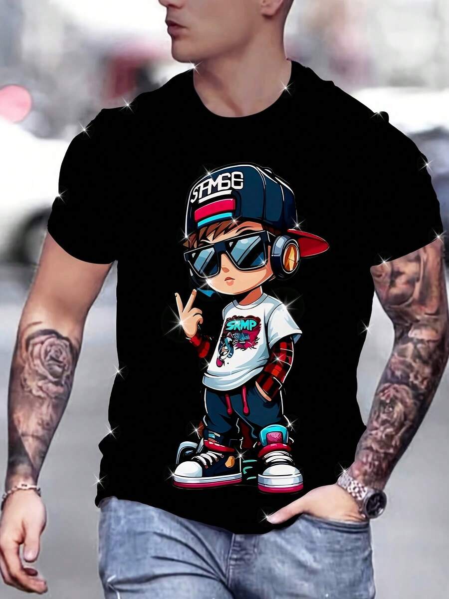 Men Outdoor Tees & Tanks - 黑色 - 查看 1