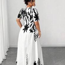 Plus Size Dresses - สีเขียวเข้ม - ดู 6
