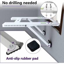 Universal Window Air Conditioner Support Bracket, Heavy Duty AC Condenser Mounting Frame, No Drilling Weather Resistant Cooling Unit Holder, Single Or Double Hung Windows Security Rack, Off White, 1 Pack - 1 - View 5
