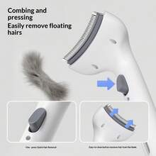 1支宠物梳毛刷,温和去毛工具,适用于长毛猫狗,家用 - 彩色 - 查看 6