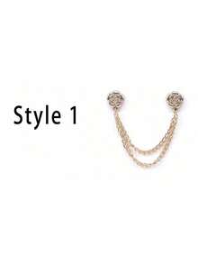 Adjustable Pant Leg Clips And Cuff Clips, Detachable Pant Leg Clips, Suitable For Pants And T-Shirts, With Chain Clips, Women's Fashion Accessories - Multicolor - View 12